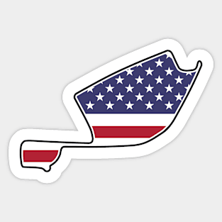 Long Beach Street Circuit [flag] Sticker